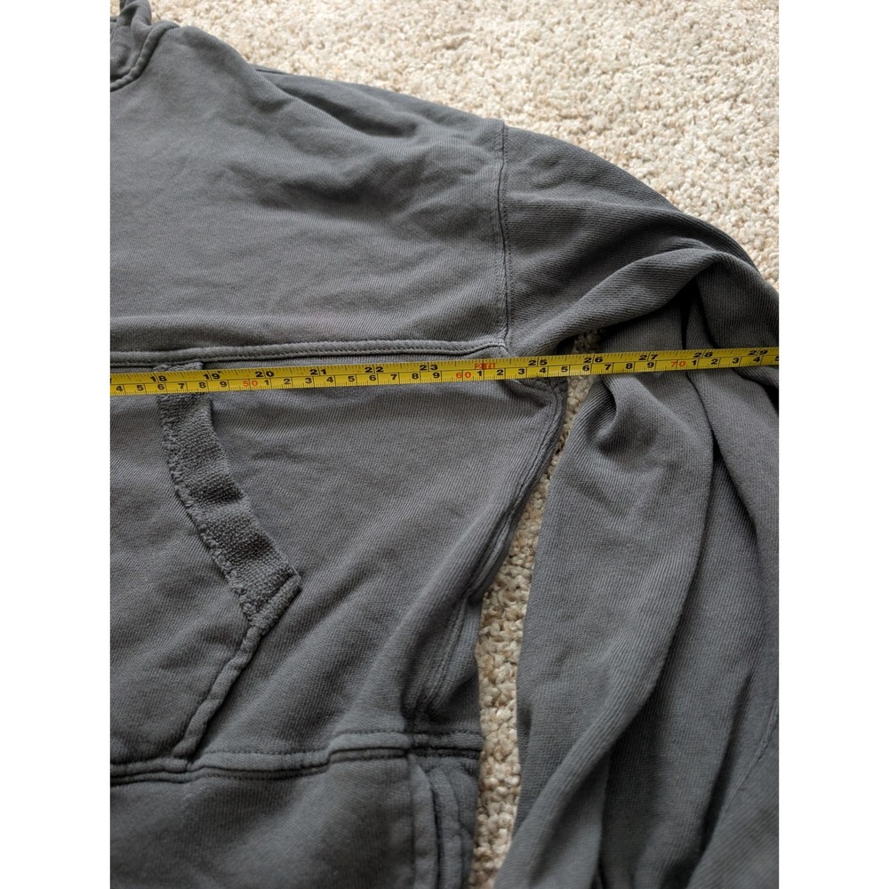 Aerie Womens Quarter Zip Sweatshirt Charcoal Grey Cropped Pullover Small - Picture 7 of 8
